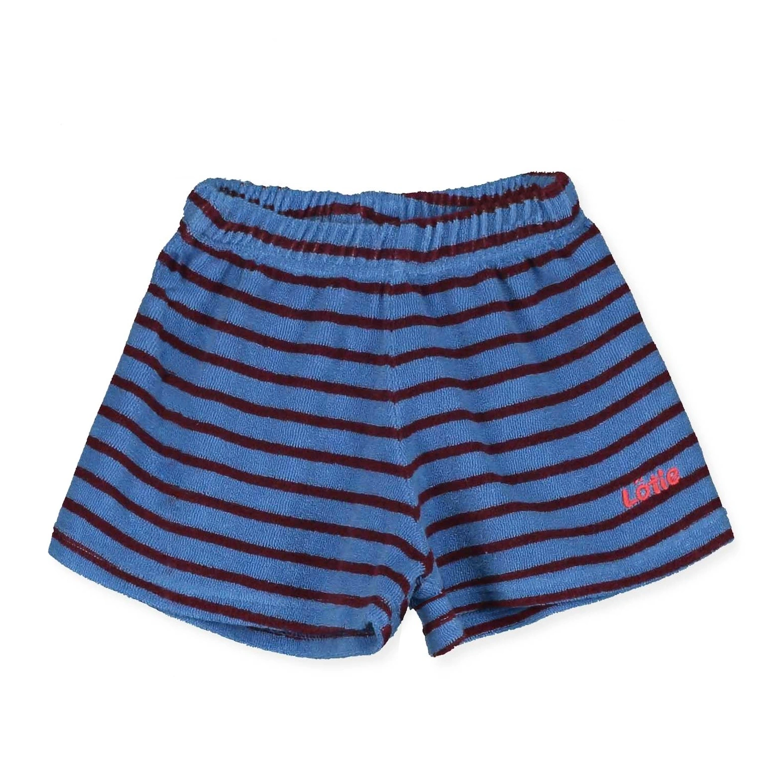 TOWEL TERRY STRIPES BLUE BABY SHORTS