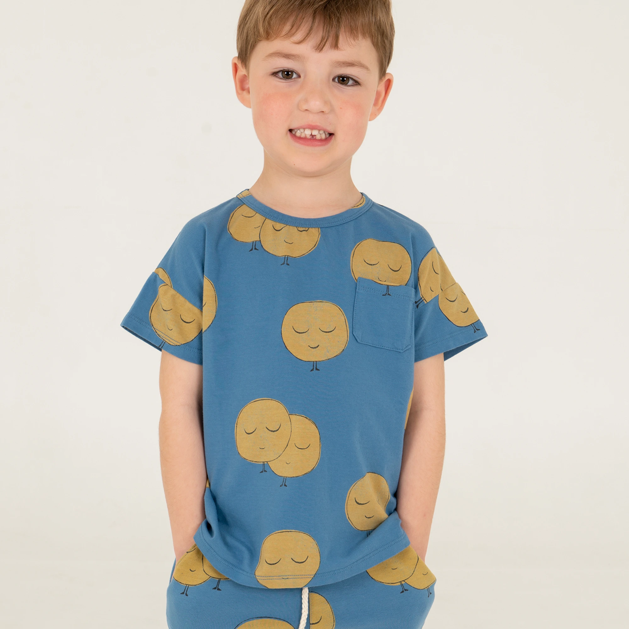 tshirt octopuses blue organic cotton | lötiekids
